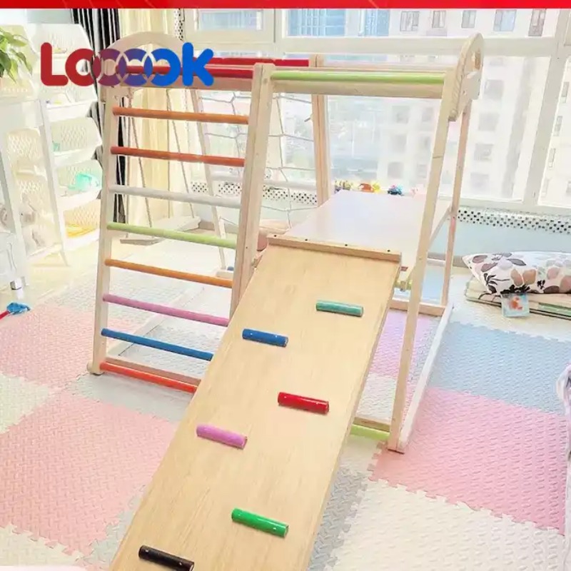 Home Gym For Toddlers - Conjunto Multifuncional de Escalada para Crianças