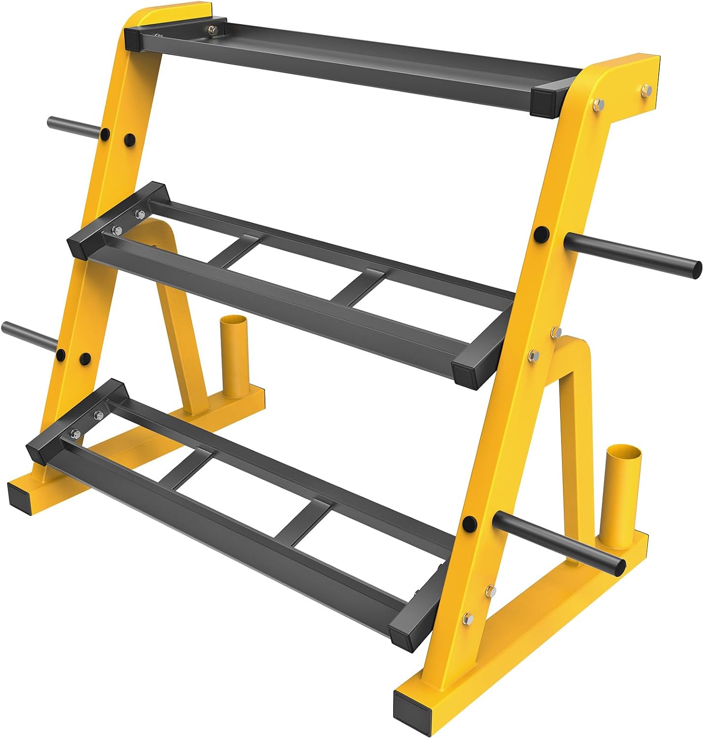 Home Gym Yellow - Suporte de Halteres de Três Níveis