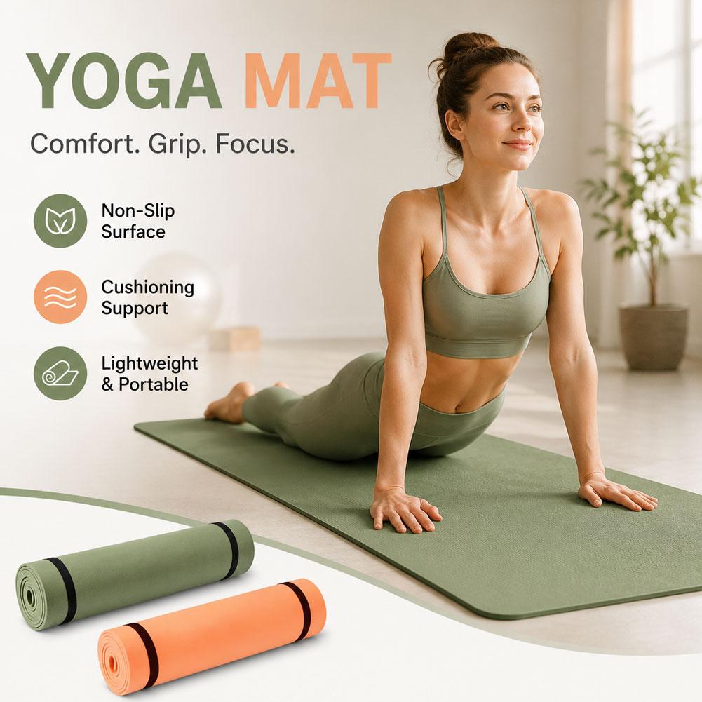 Home Gym Floor - Tapete de ioga grosso antiderrapante, tapete