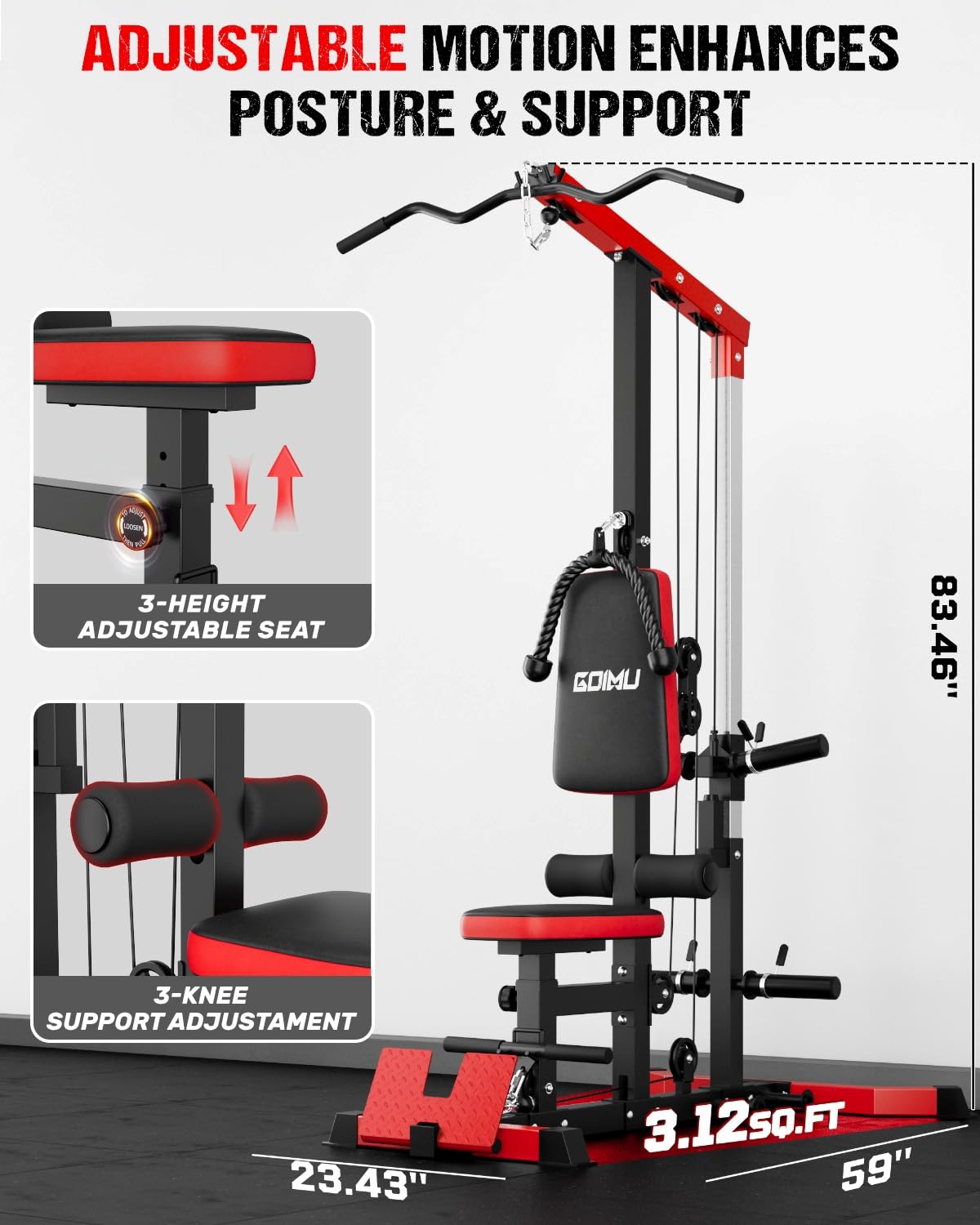 Máquina de Cabo para Puxada LA - Pulley Home Gym avaliação e preço