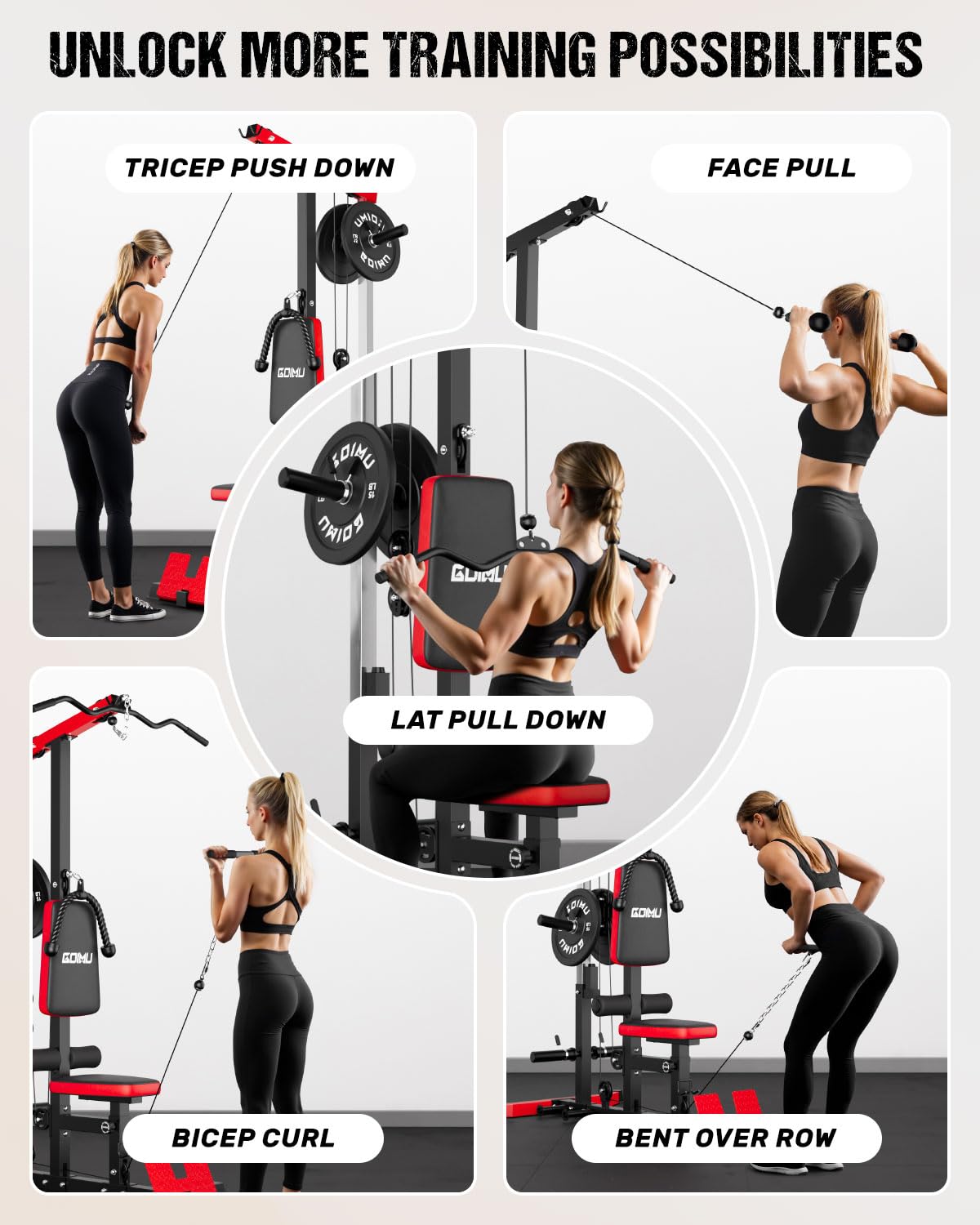 Máquina de Cabo para Puxada LA - Pulley Home Gym avaliação e preço