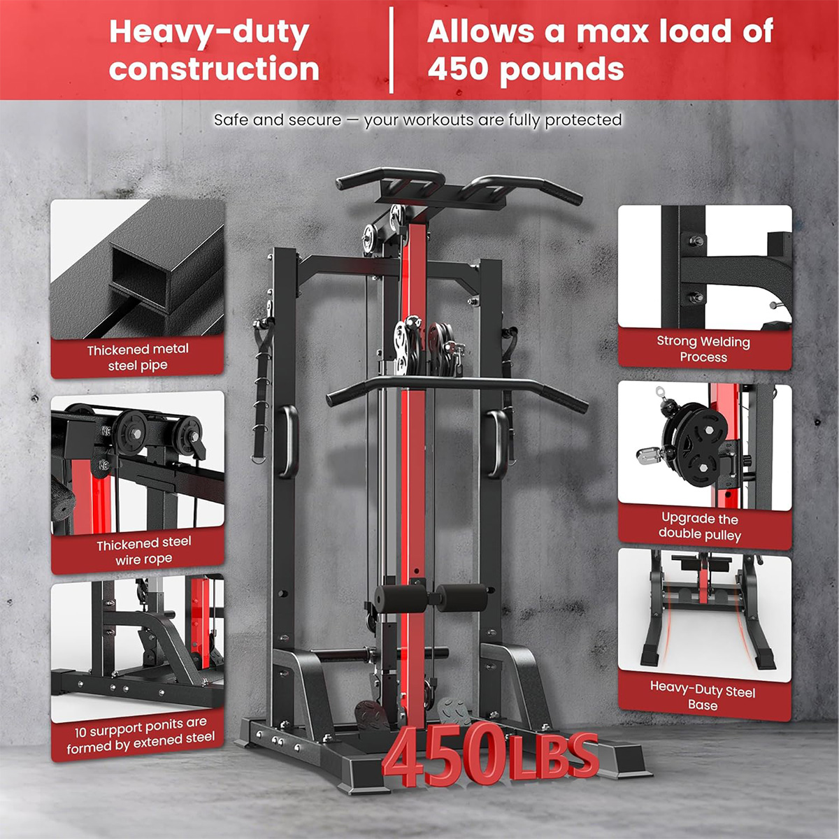 Máquina de Ginástica Pooboo pa - Pulley Home Gym avaliação e preço