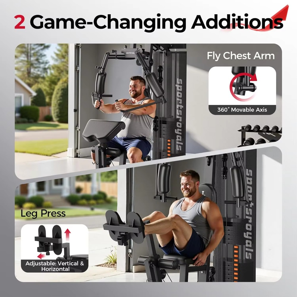 Estação de Treino Multifuncion - Home Gym Cable Machine With Weight Stack avaliação e preço