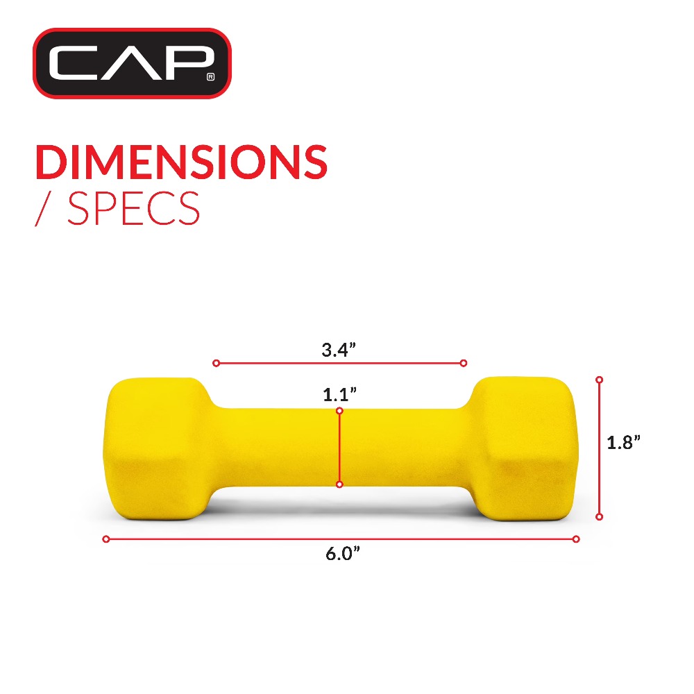 Halteres de Neoprene de 2lb pa - Home Gym Yellow avaliação e preço