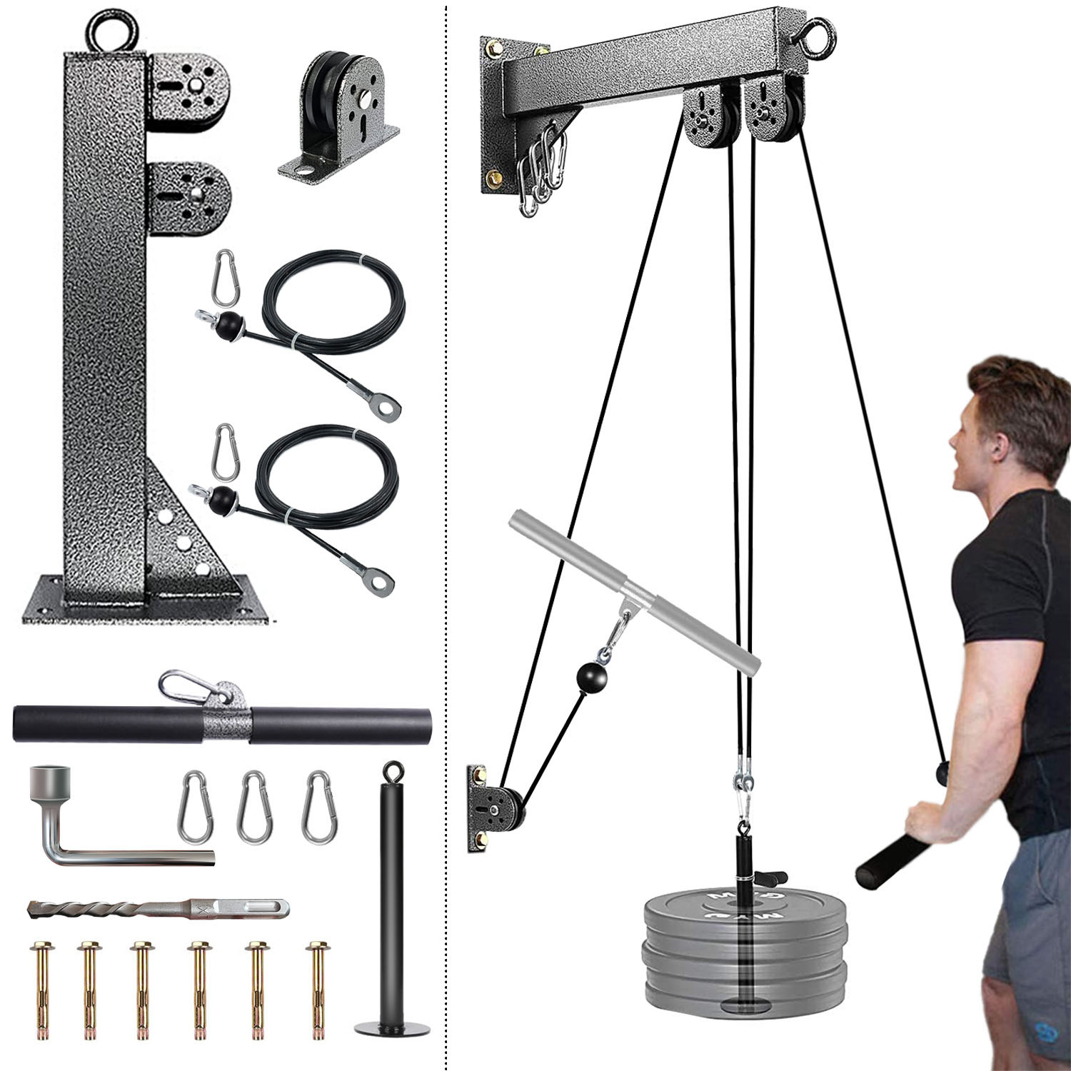 Sistema de polia montado na pa - Pulley Home Gym avaliação e preço