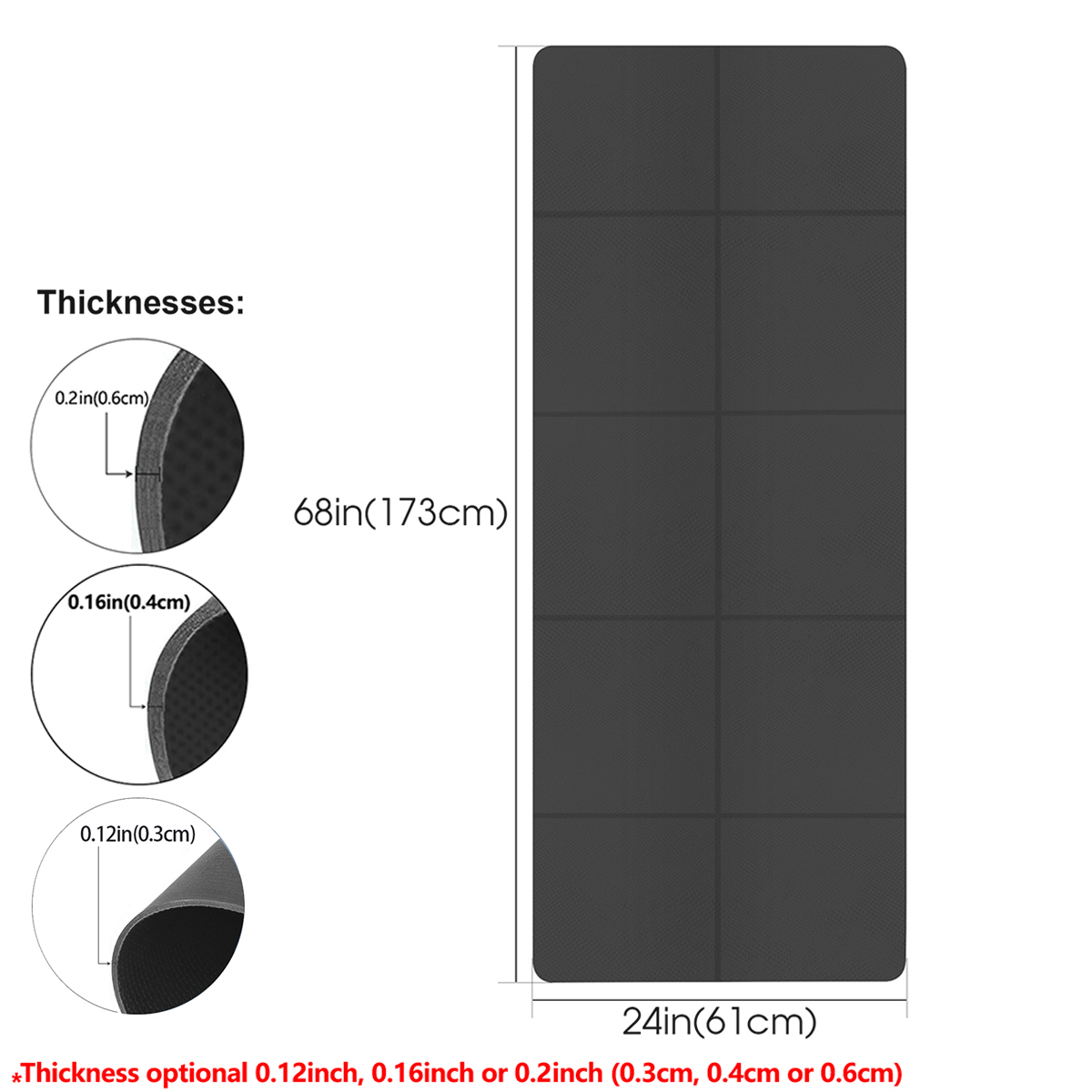 Tapete de yoga dobrável preto  - Home Gym Floor avaliação e preço